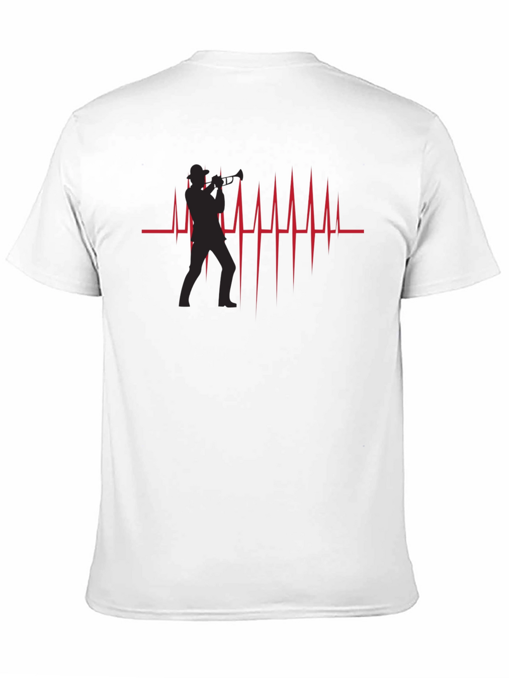 Trumpet Player Heartbeat Graphic T-Shirt