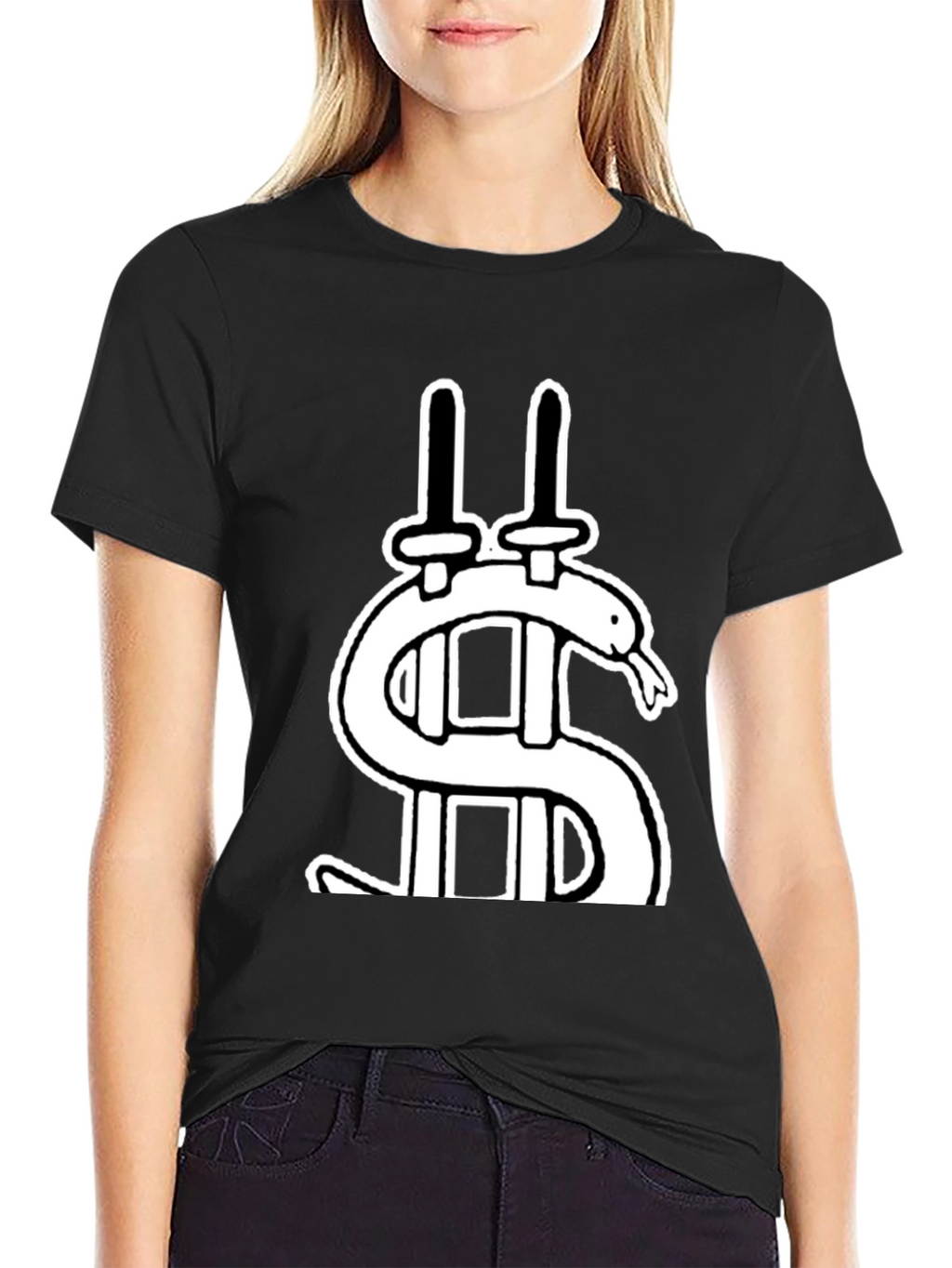 Dollar Snake Swords Black T-Shirt