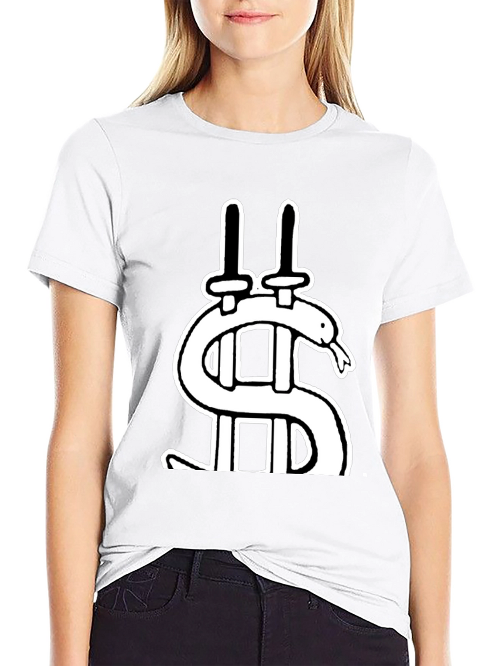 Dollar Snake Swords Black T-Shirt