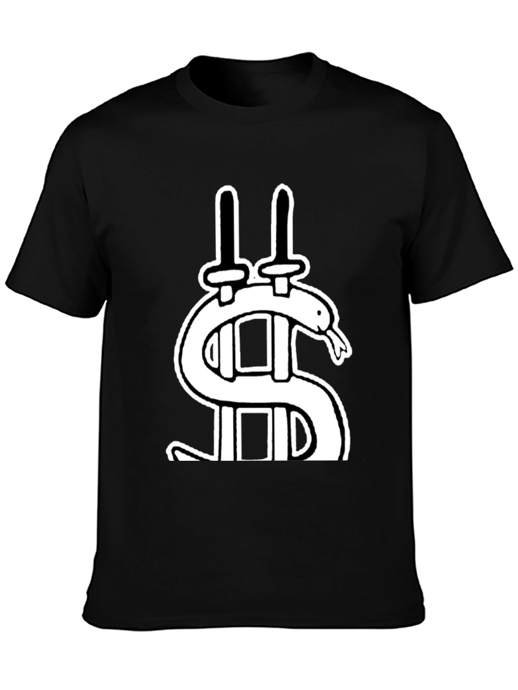 Dollar Snake Swords Black T-Shirt