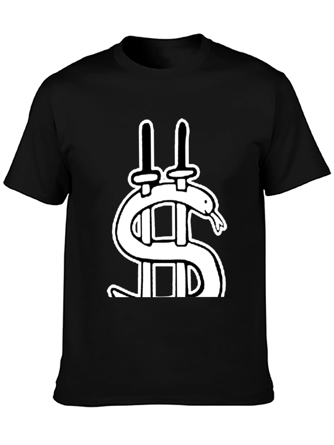 Dollar Snake Swords Black T-Shirt