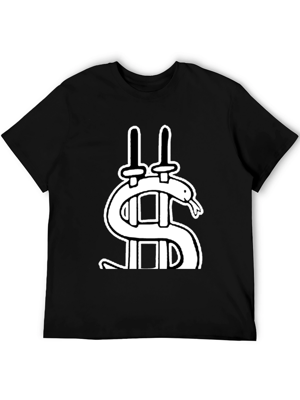 Dollar Snake Swords Black T-Shirt