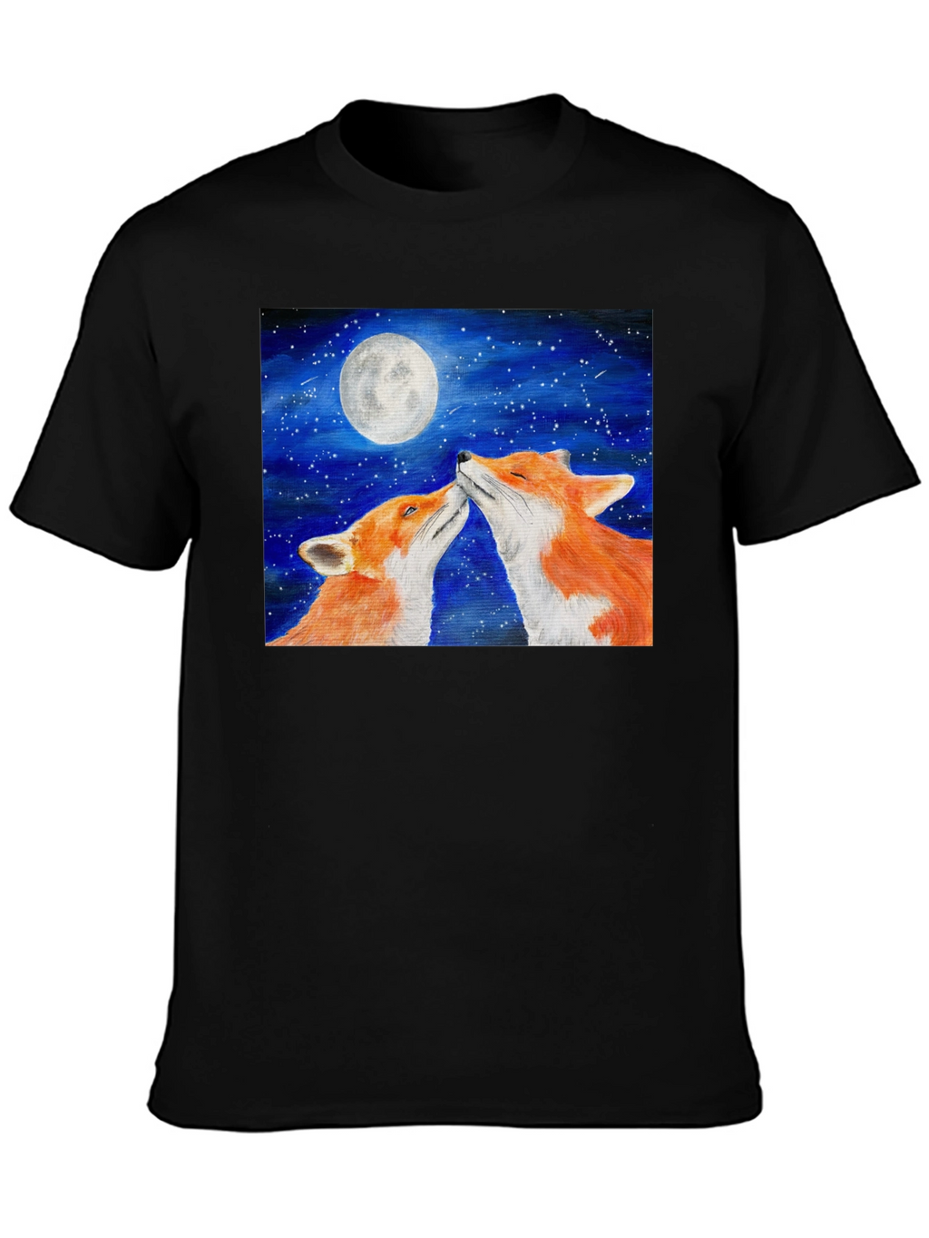 Fox Moon T-Shirt - Lovers Under the Stars