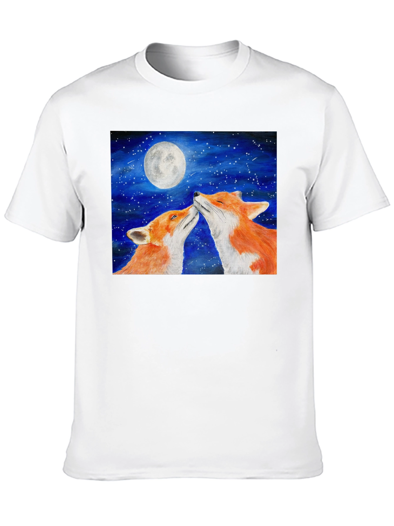 Fox Moon T-Shirt - Lovers Under the Stars