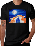 Fox Moon T-Shirt - Lovers Under the Stars