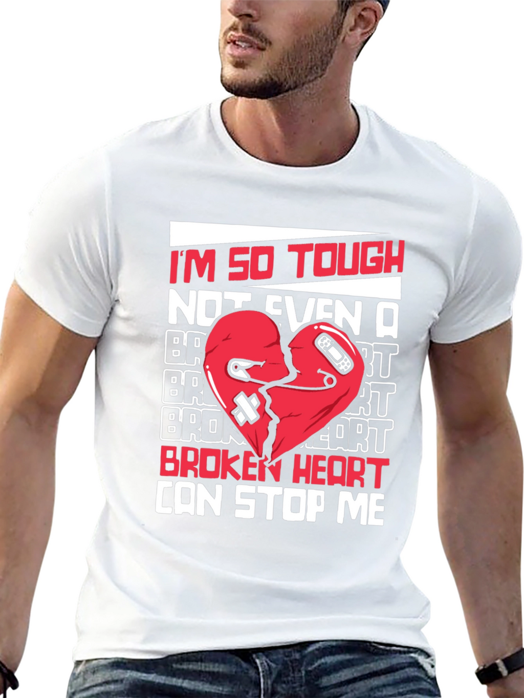 Tough Heart Graphic Tee - Cant Stop Me