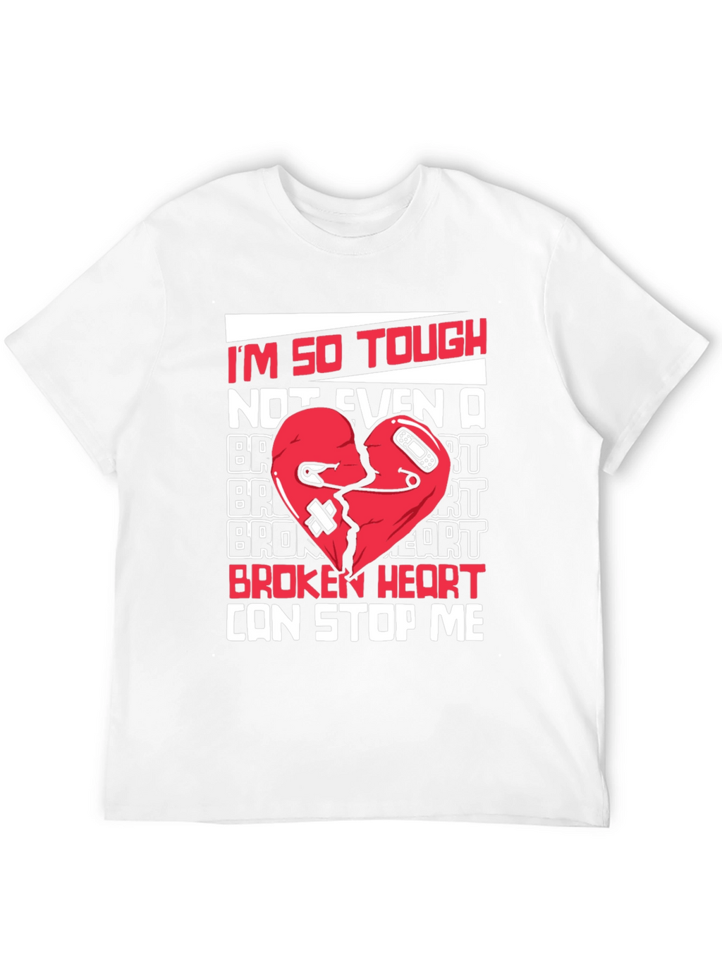 Tough Heart Graphic Tee - Cant Stop Me