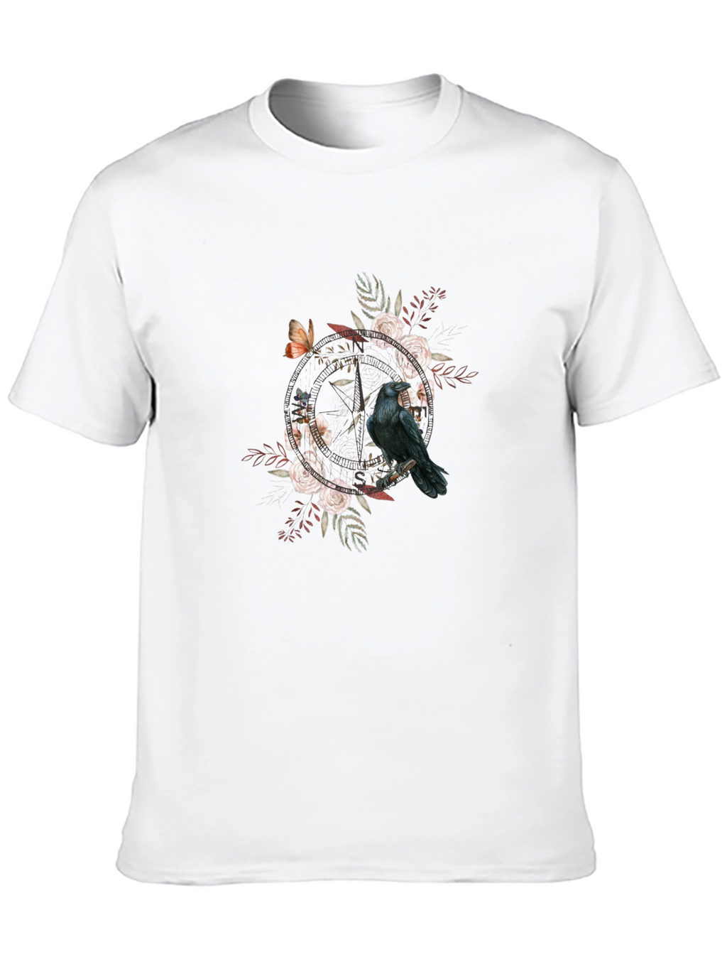 Raven & Roses Graphic Tee - Black