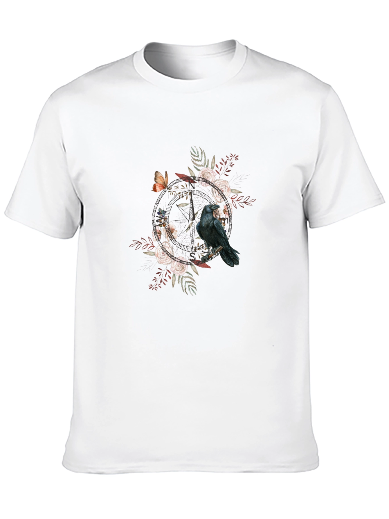 Raven & Roses Graphic Tee - Black
