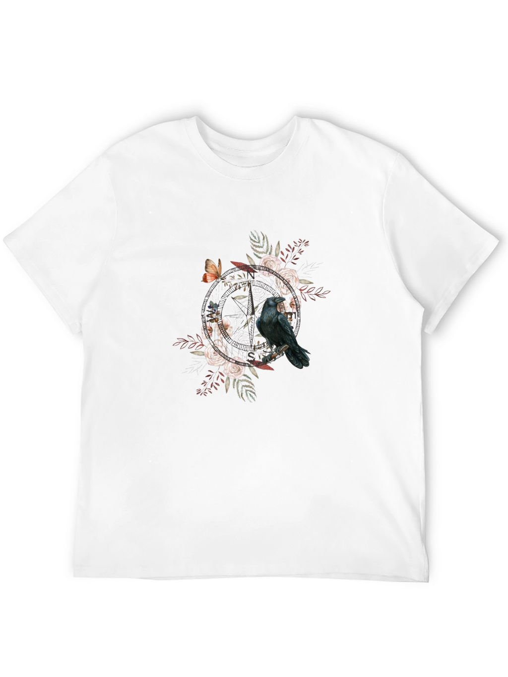Raven & Roses Graphic Tee - Black