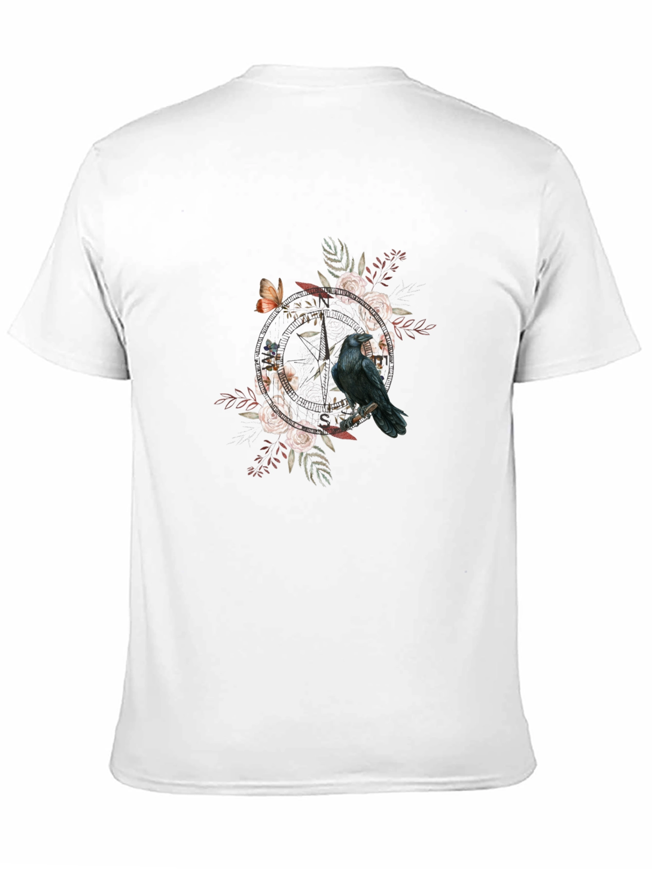Raven & Roses Graphic Tee - Black
