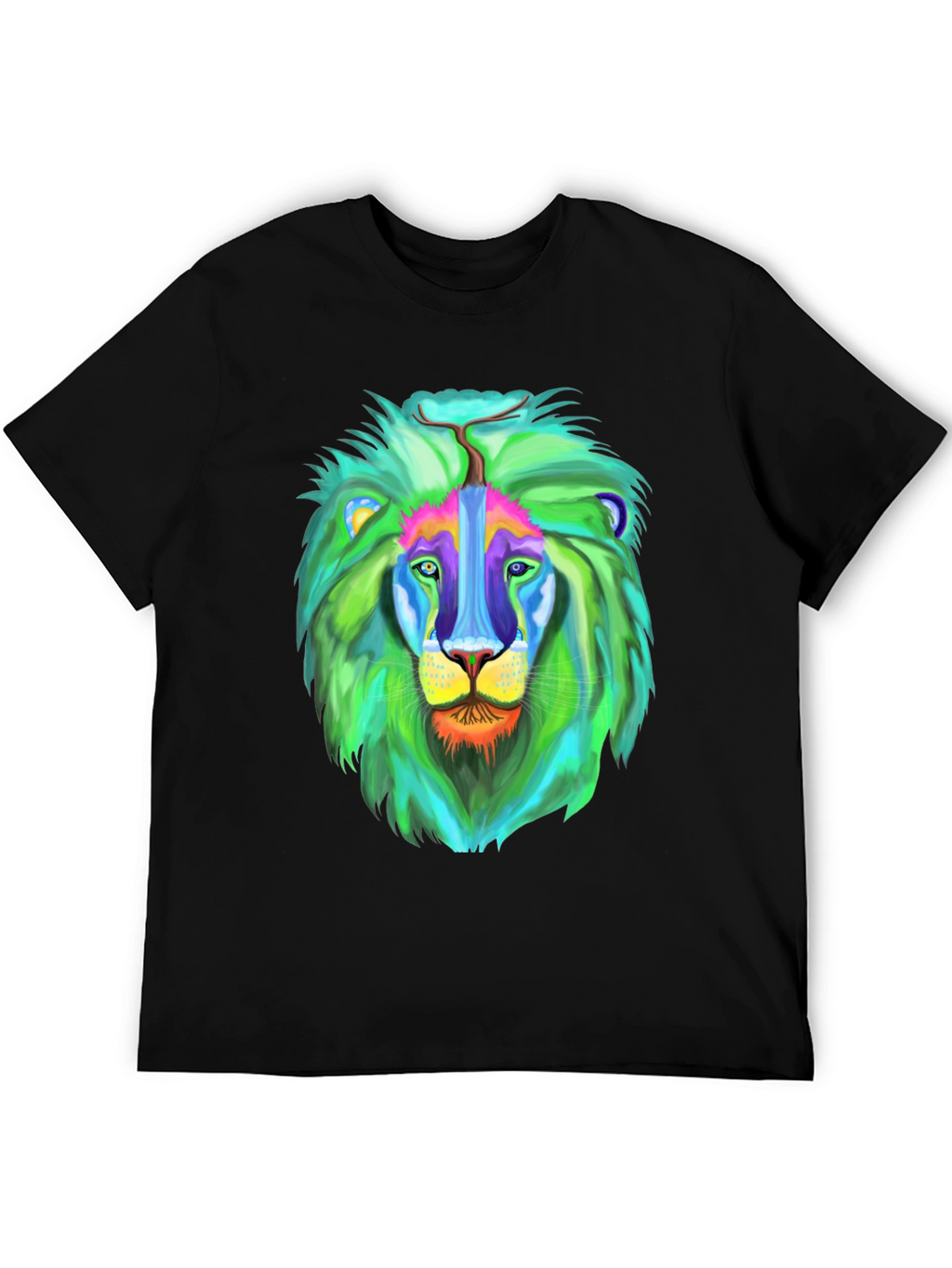 Vibrant Lion Graphic T-Shirt - Bold Style