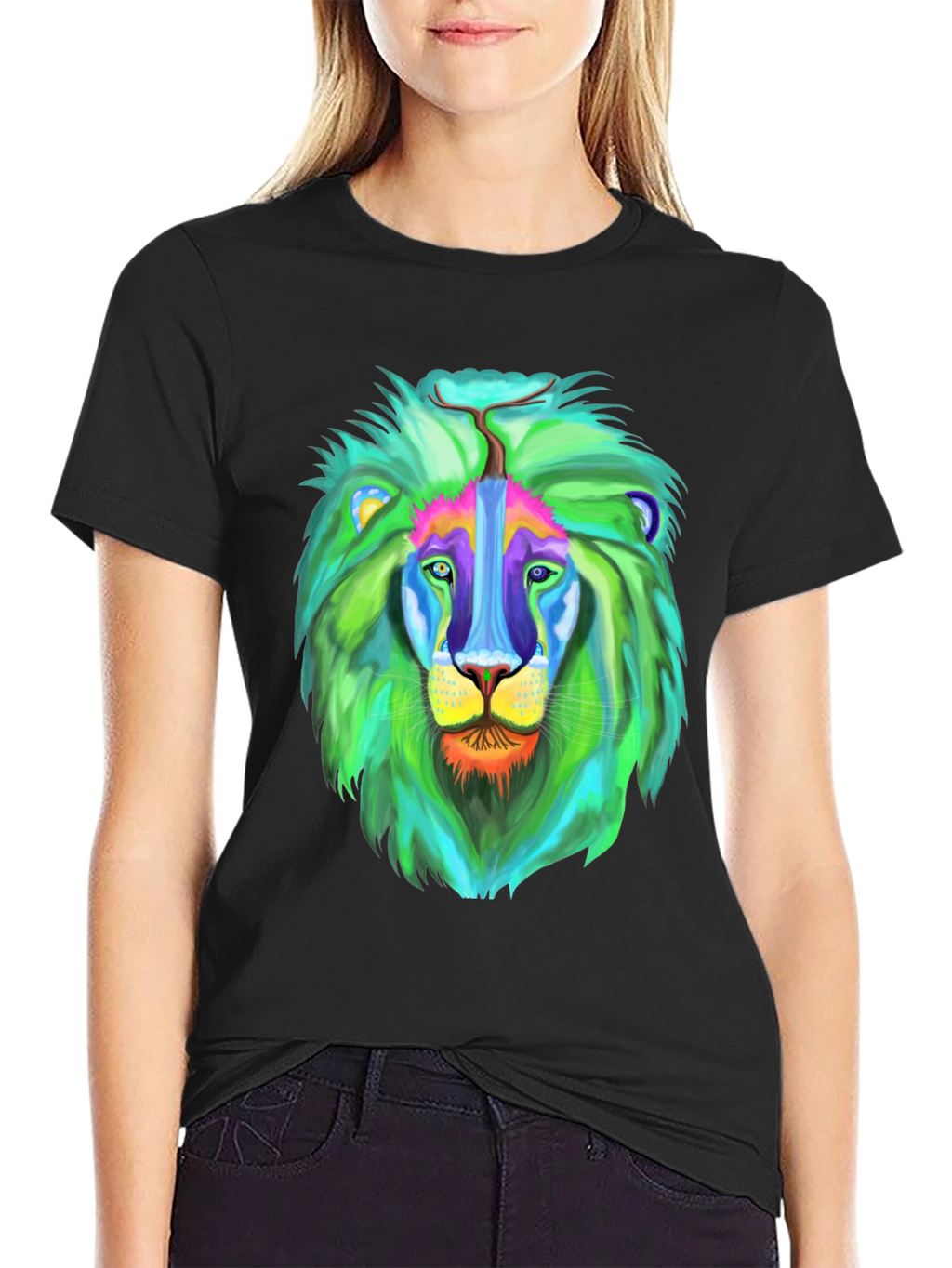 Vibrant Lion Graphic T-Shirt - Bold Style