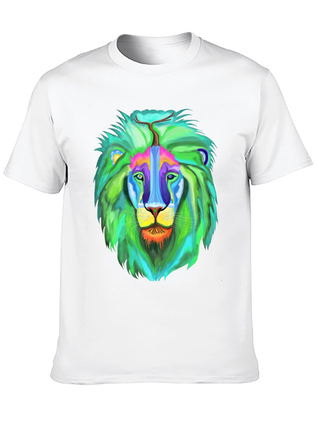 Vibrant Lion Graphic T-Shirt - Bold Style