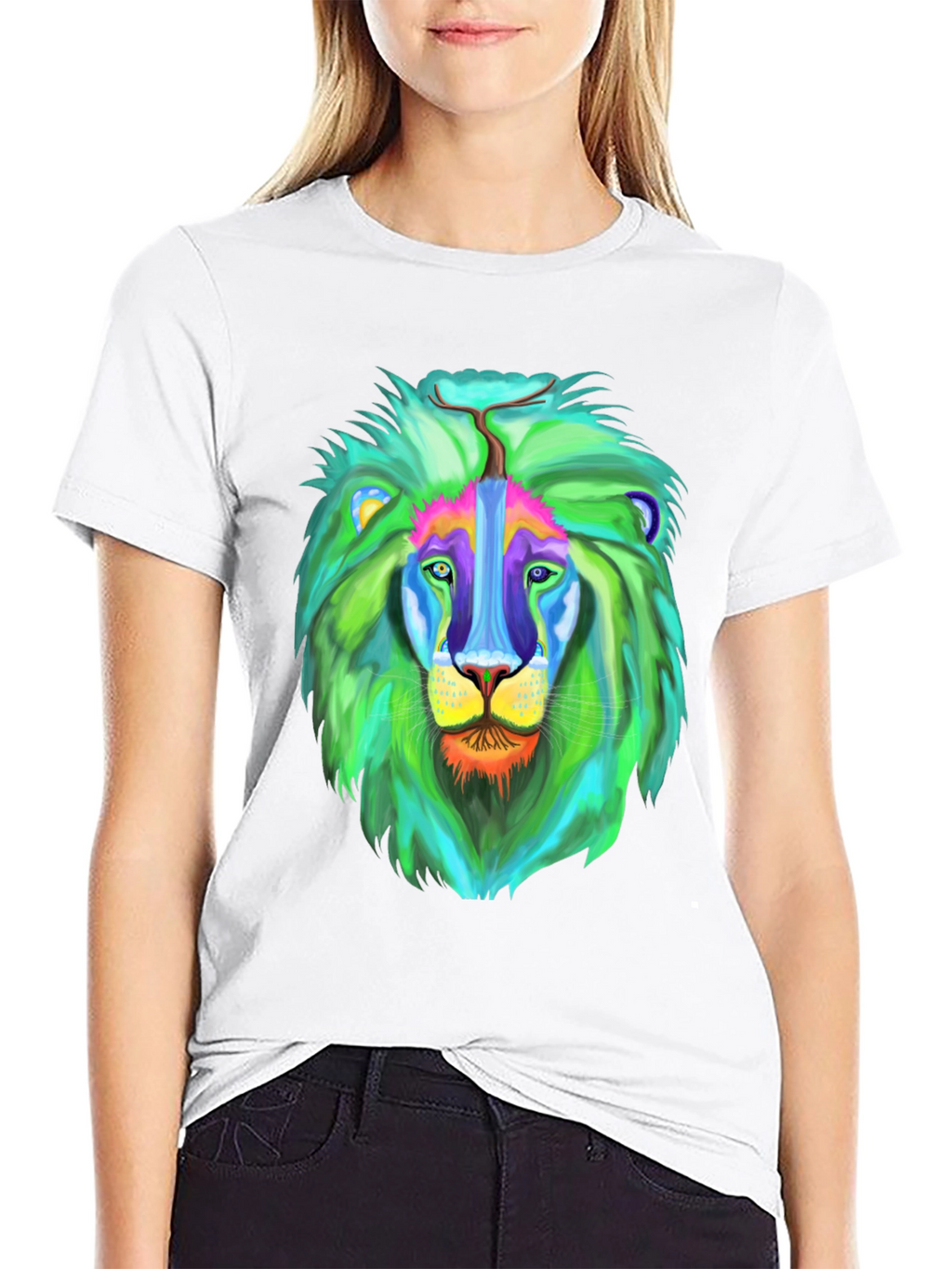 Vibrant Lion Graphic T-Shirt - Bold Style