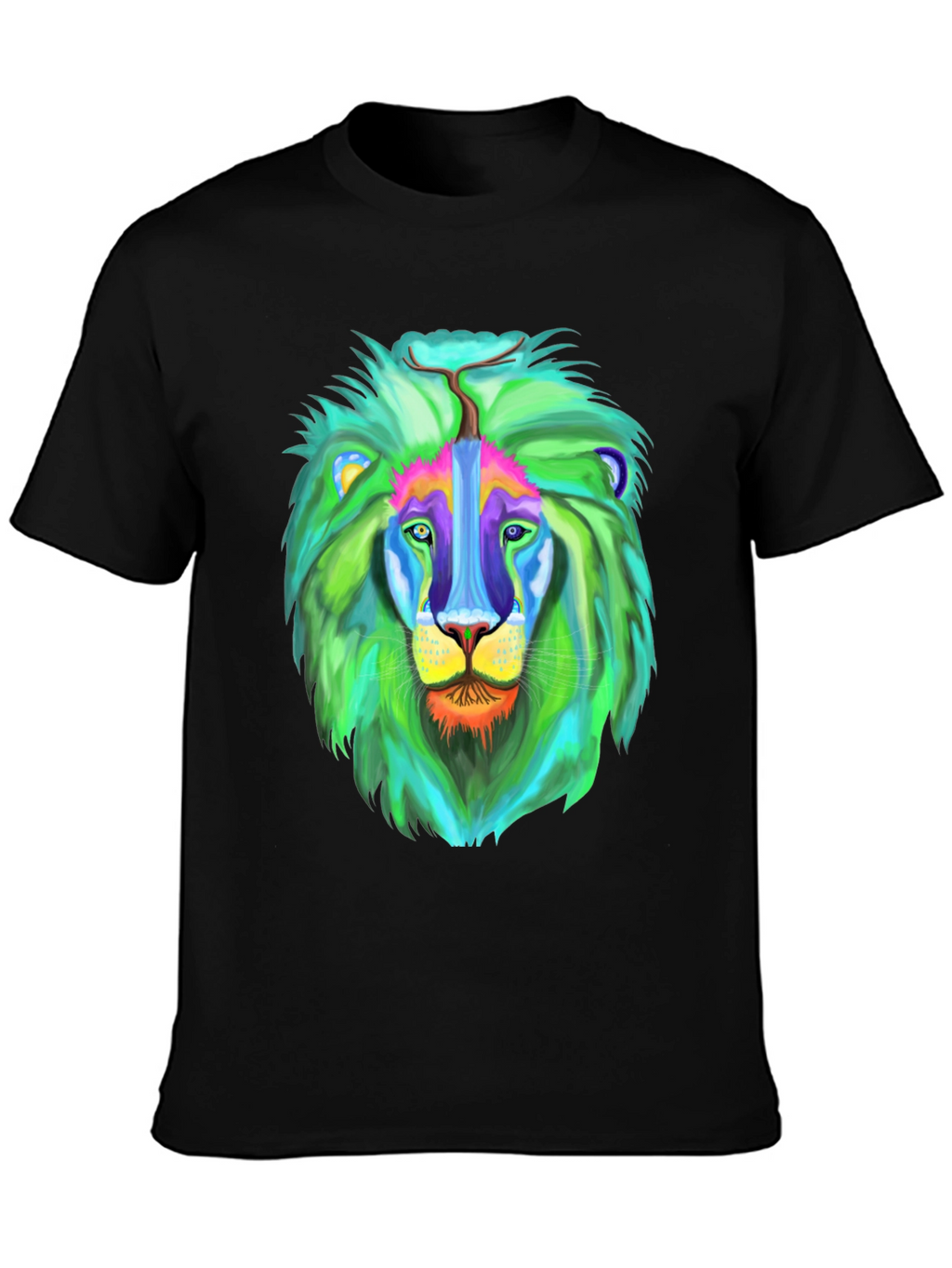 Vibrant Lion Graphic T-Shirt - Bold Style