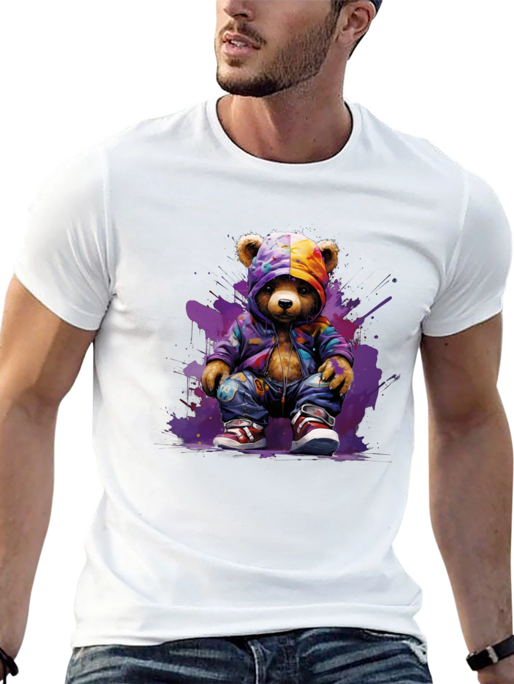 Urban Bear Graphic Tee - Street Style Cool