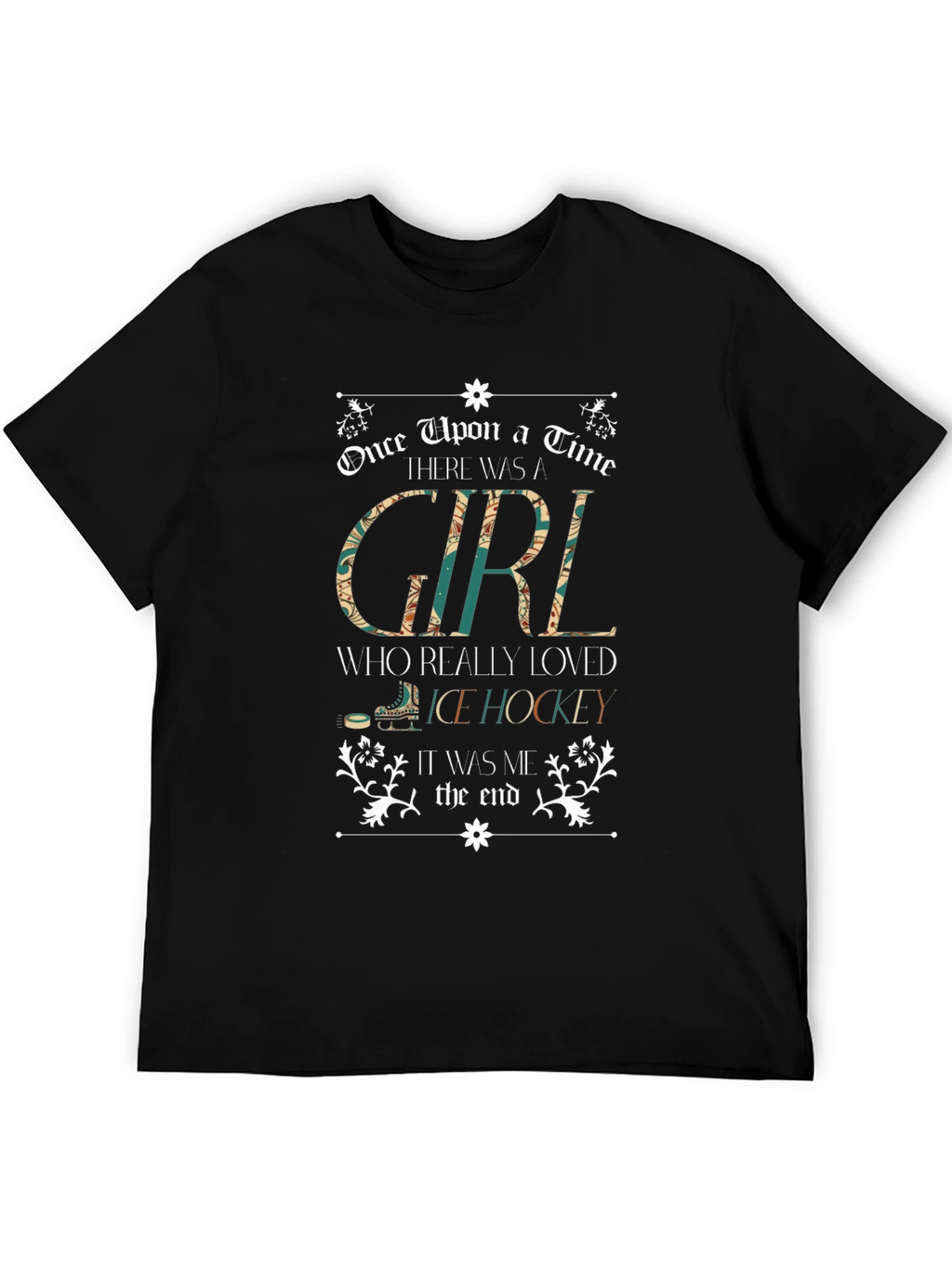 Girl Who Loves Ice Hockey T-Shirt