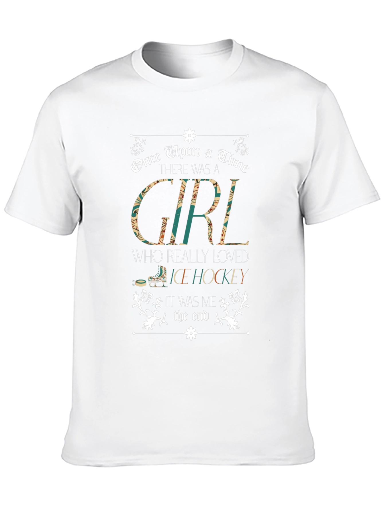 Girl Who Loves Ice Hockey T-Shirt