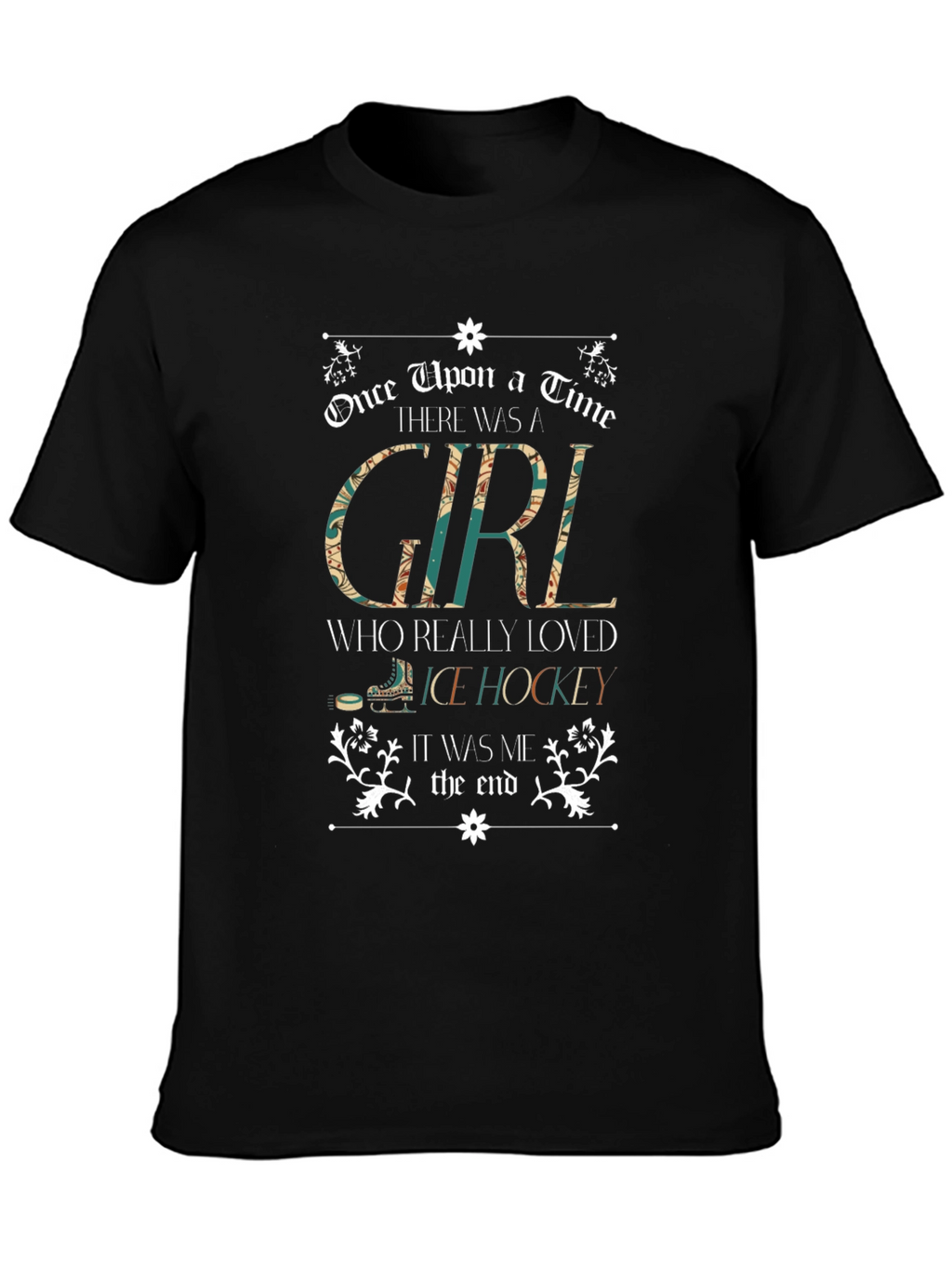 Girl Who Loves Ice Hockey T-Shirt