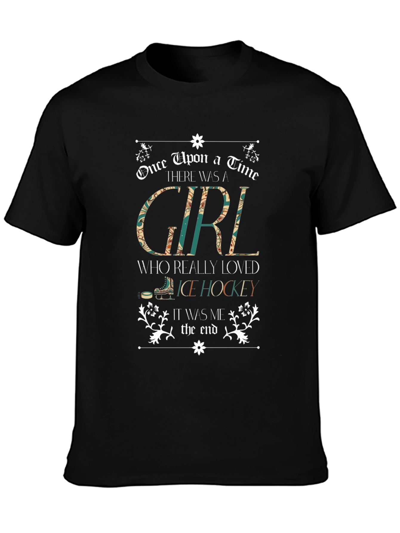 Girl Who Loves Ice Hockey T-Shirt