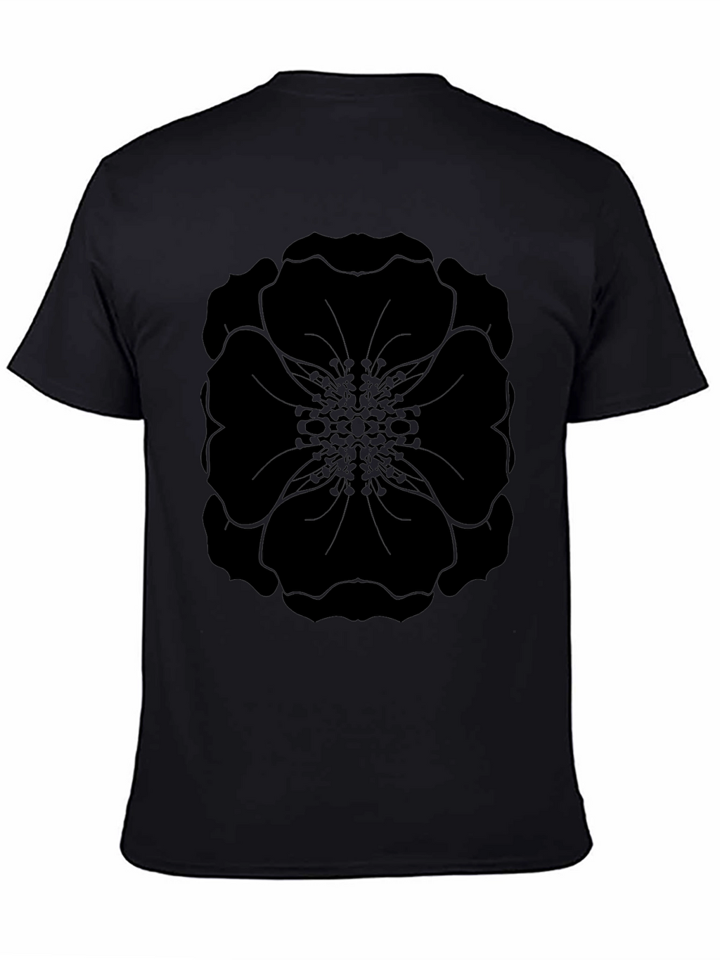 Black Floral Graphic Tee - Modern Style