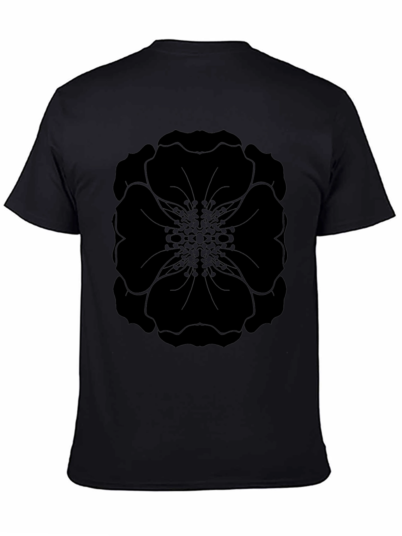 Black Floral Graphic Tee - Modern Style