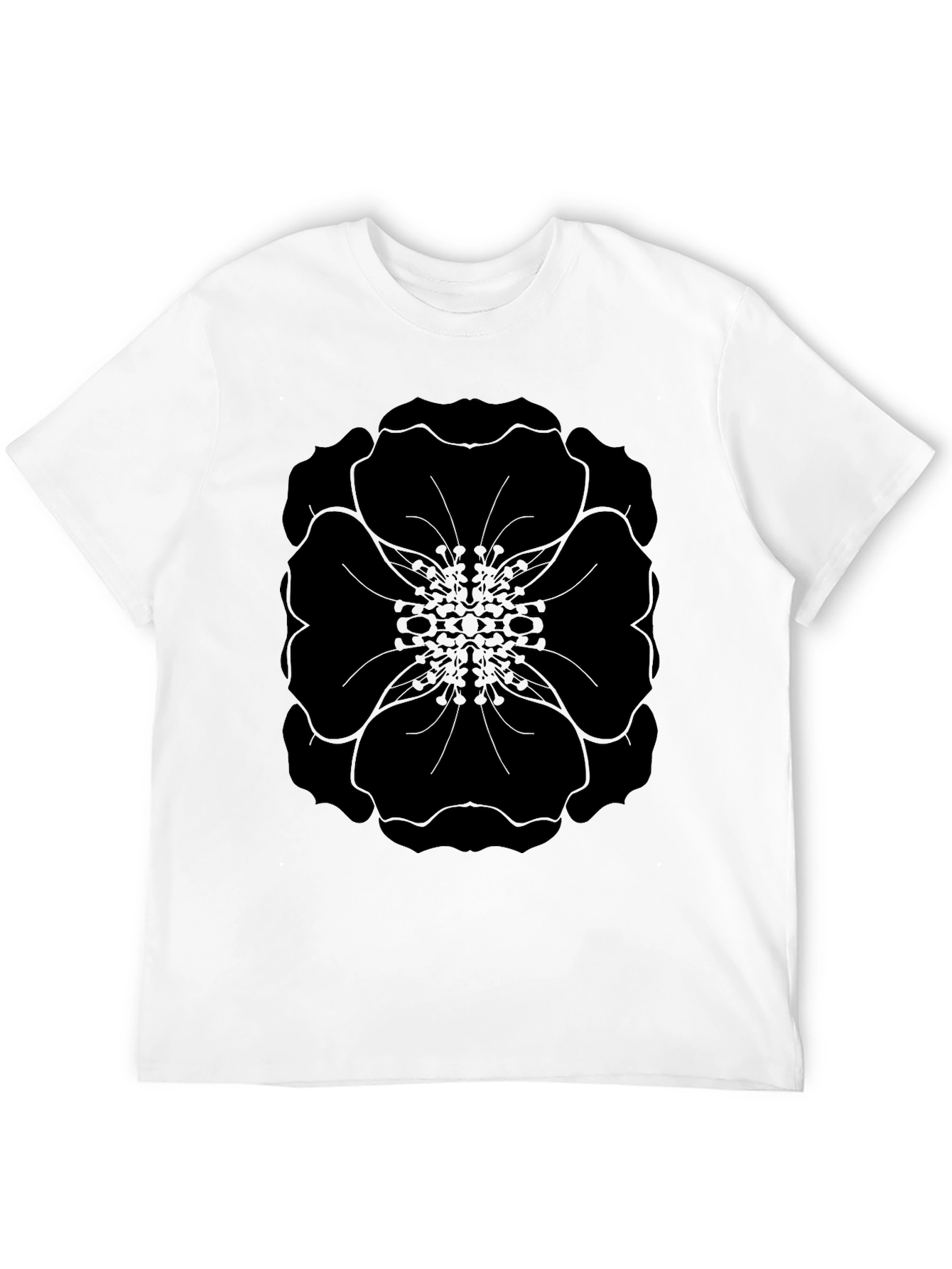 Black Floral Graphic Tee - Modern Style