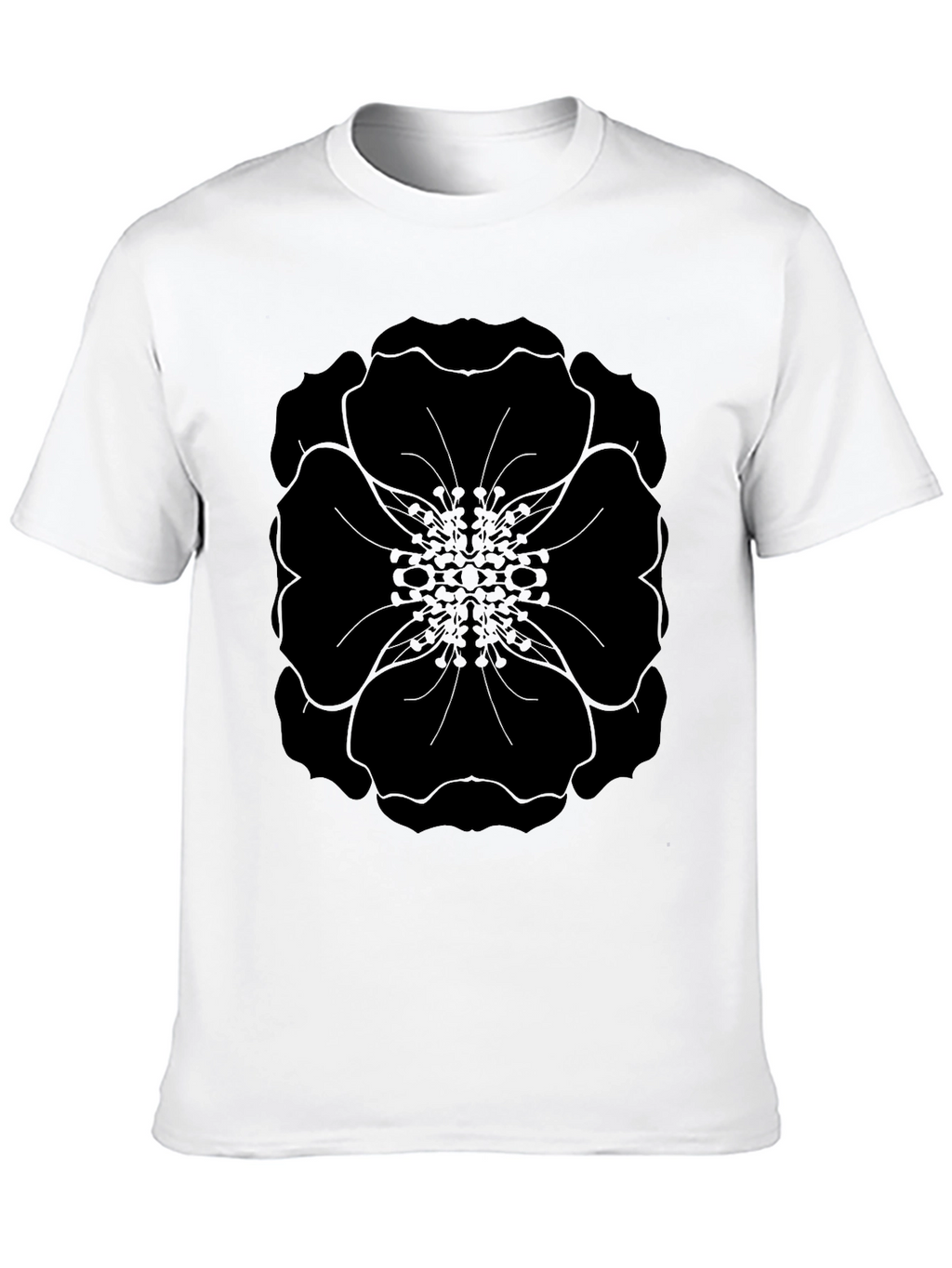 Black Floral Graphic Tee - Modern Style