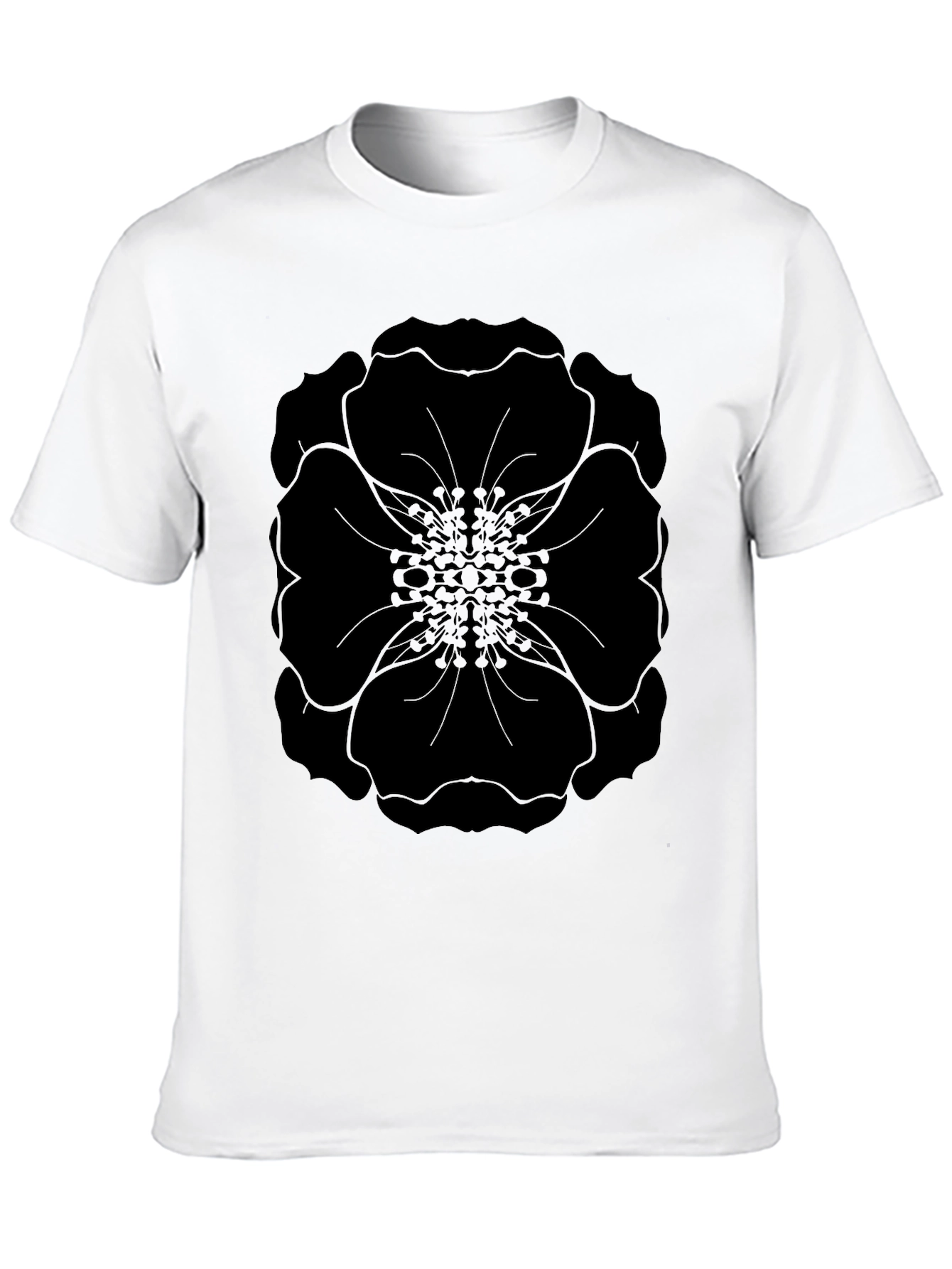 Black Floral Graphic Tee - Modern Style