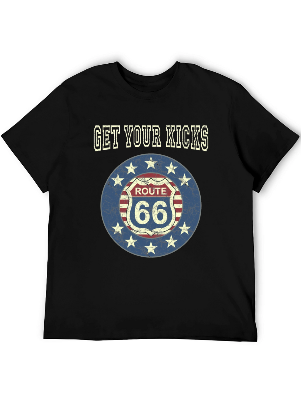 Route 66 Get Your Kicks Black T-Shirt