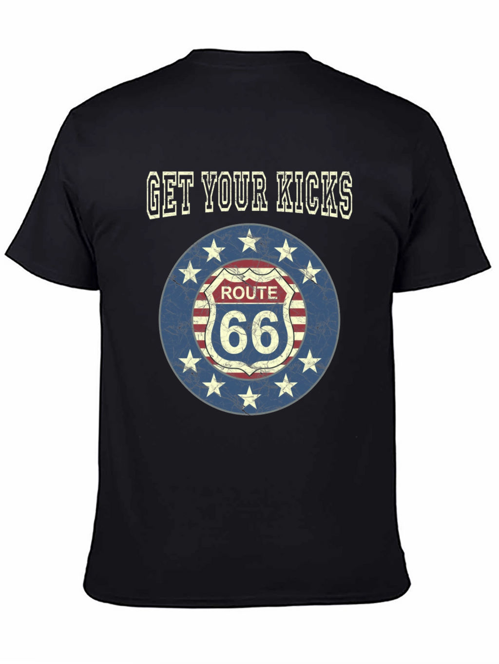 Route 66 Get Your Kicks Black T-Shirt