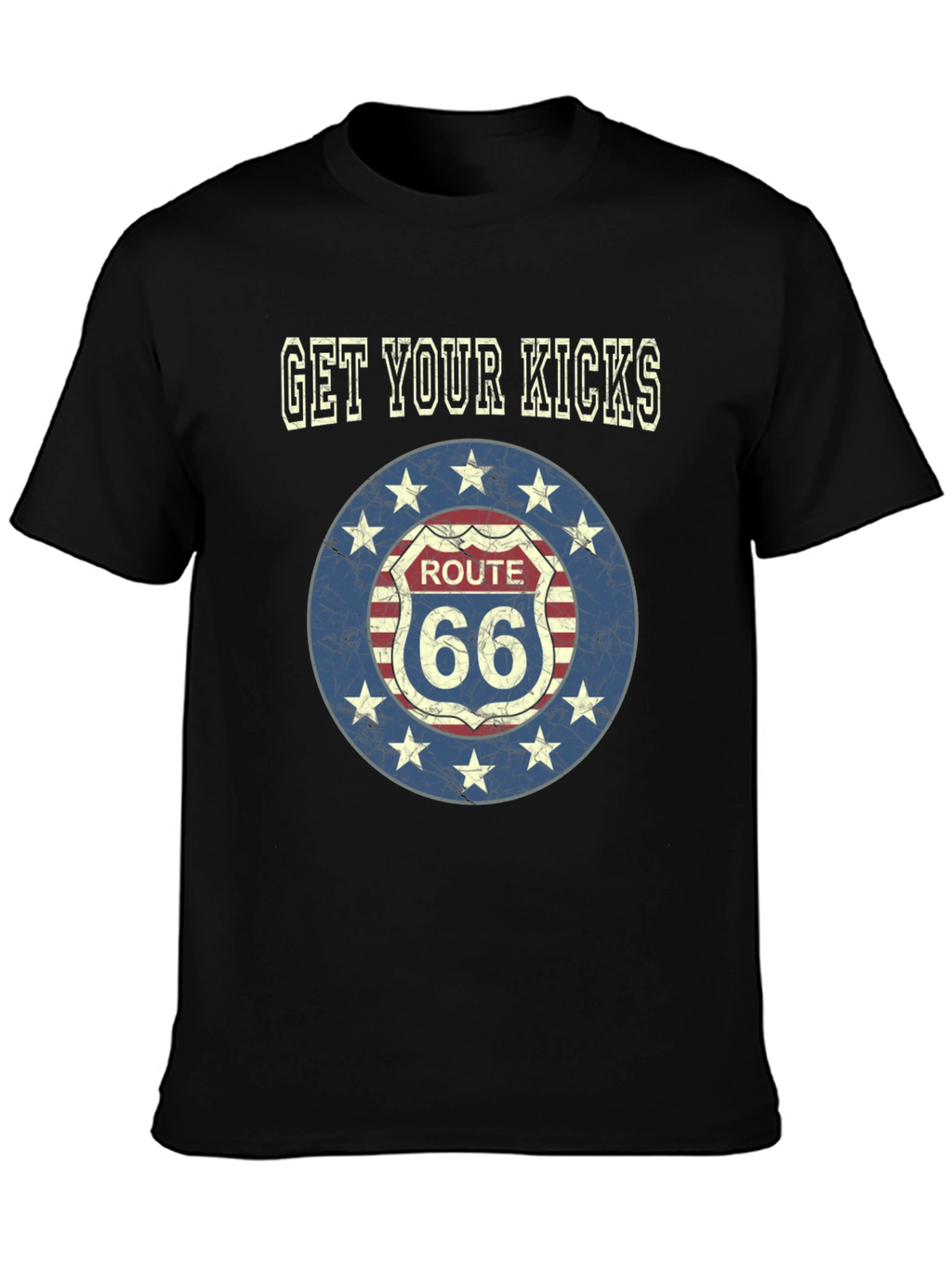 Route 66 Get Your Kicks Black T-Shirt