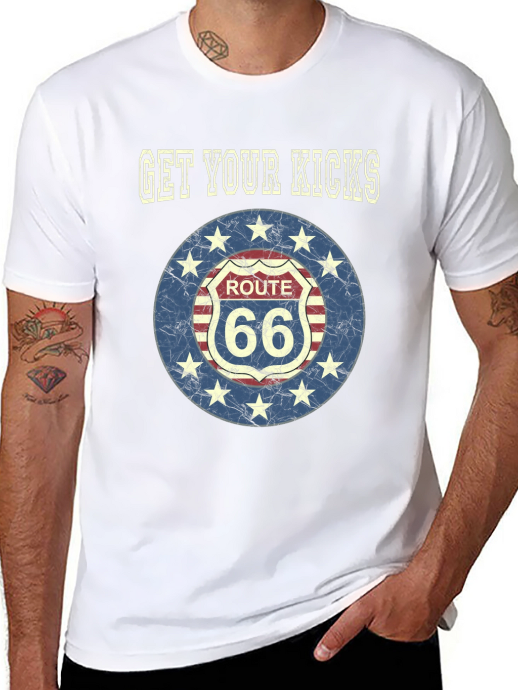 Route 66 Get Your Kicks Black T-Shirt