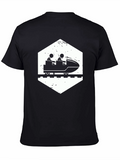 Roller Coaster Graphic Tee - Black Cotton Comfort
