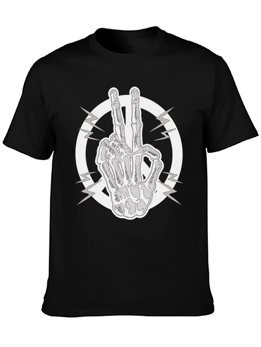 Peace Sign Skeleton Hand T-Shirt