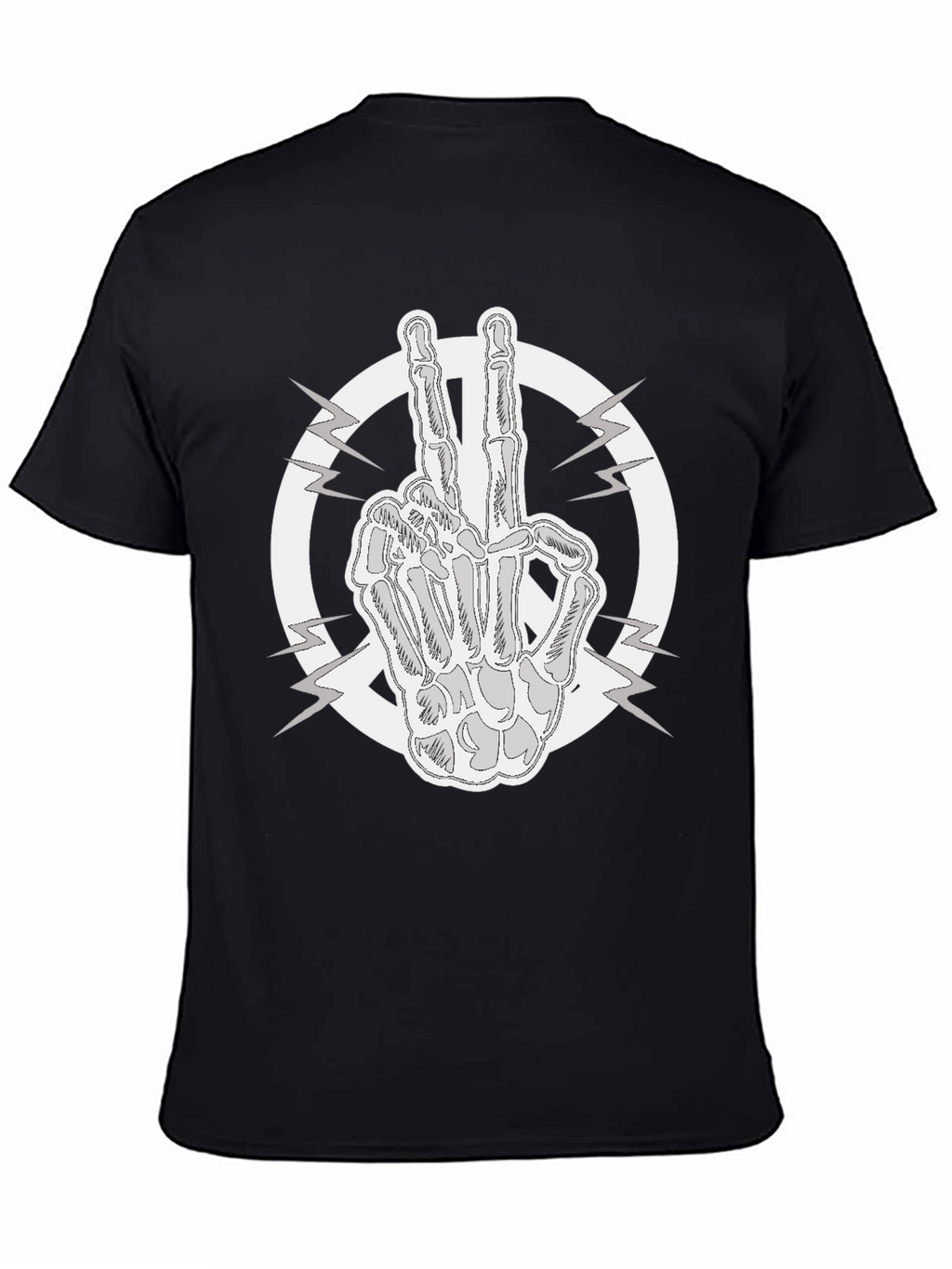 Peace Sign Skeleton Hand T-Shirt