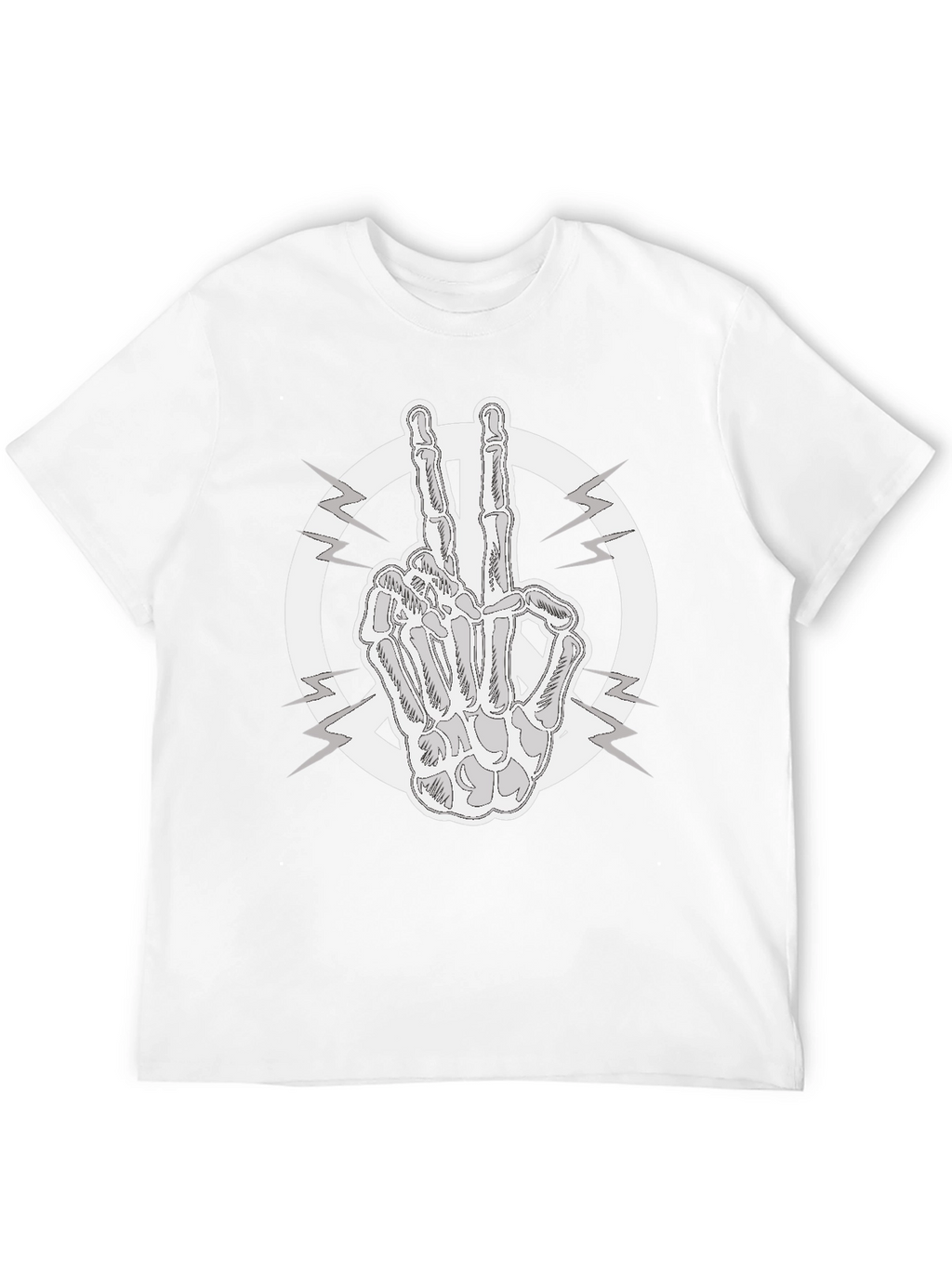 Peace Sign Skeleton Hand T-Shirt