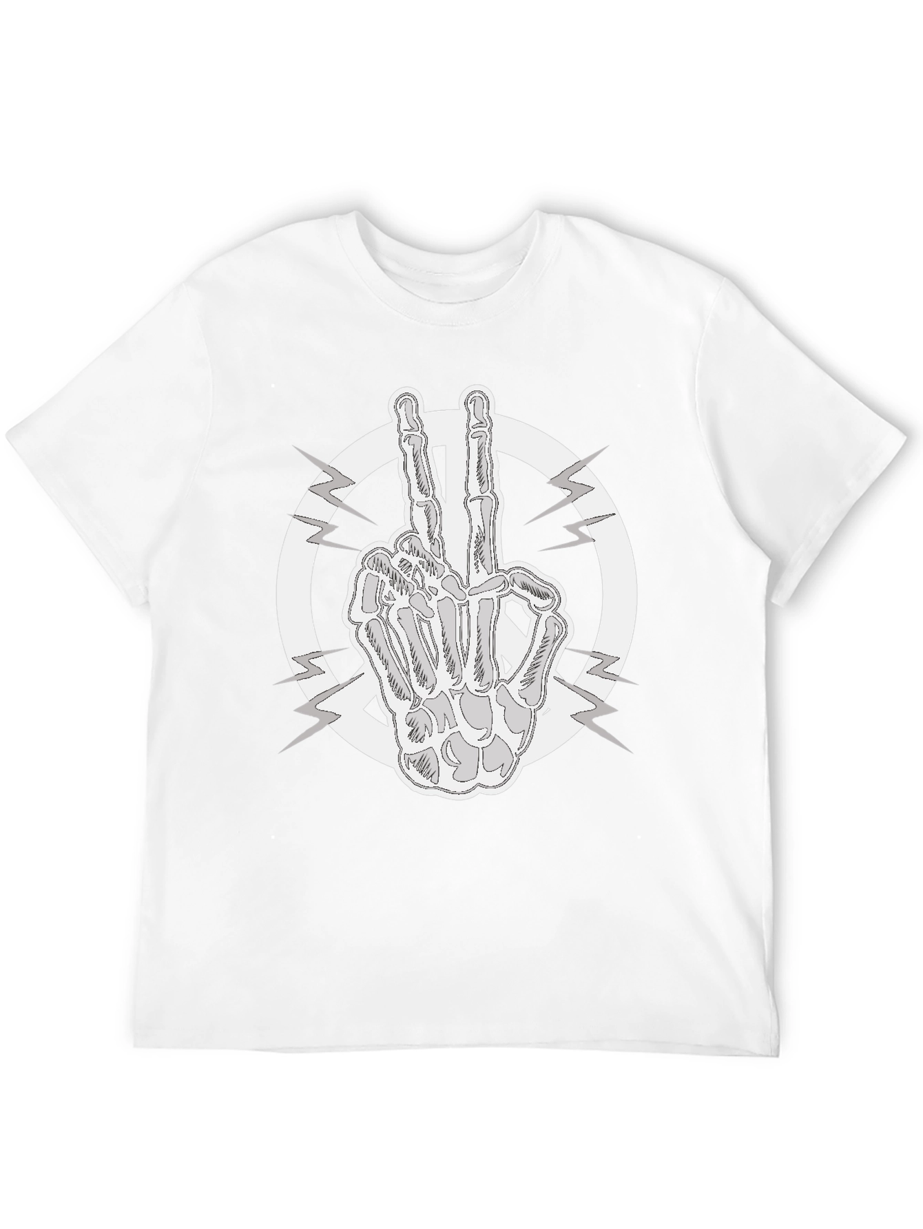 Peace Sign Skeleton Hand T-Shirt