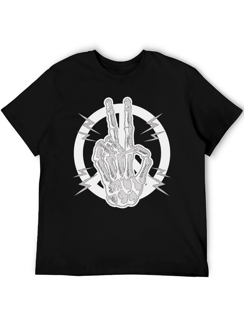 Peace Sign Skeleton Hand T-Shirt