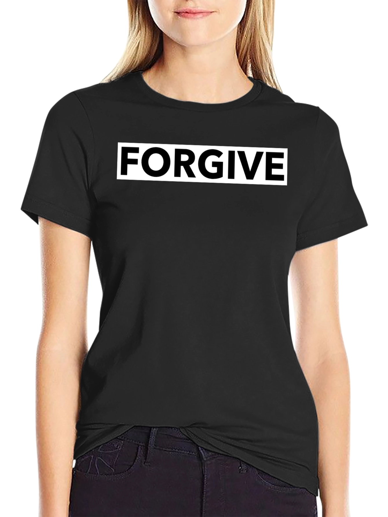 Forgive Black Graphic T-Shirt