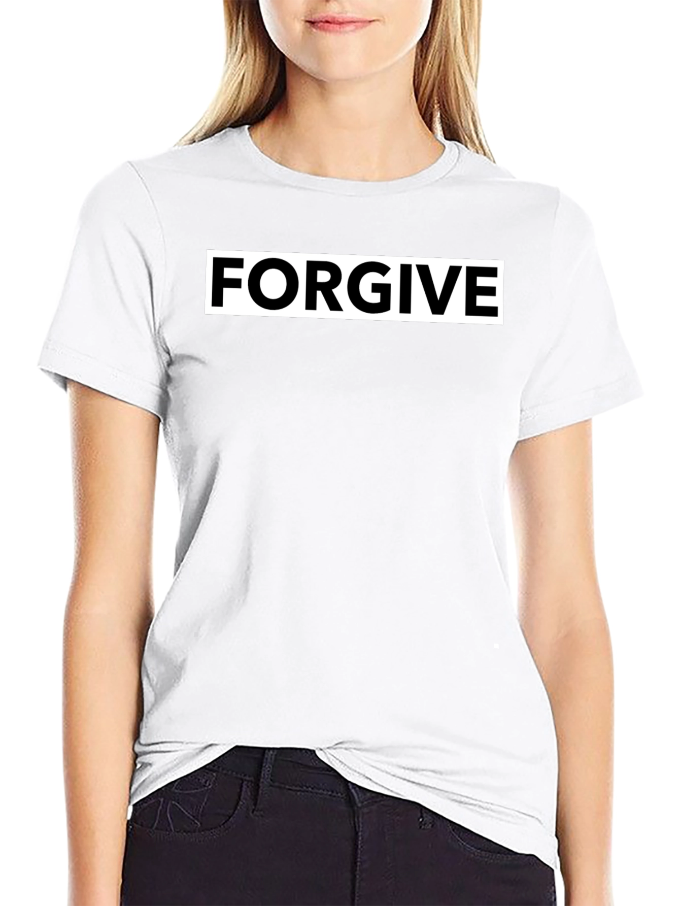 Forgive Black Graphic T-Shirt