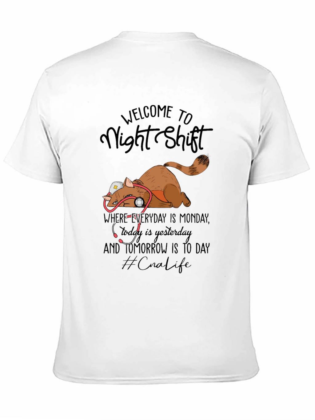 Night Shift Nurse Cat T-Shirt