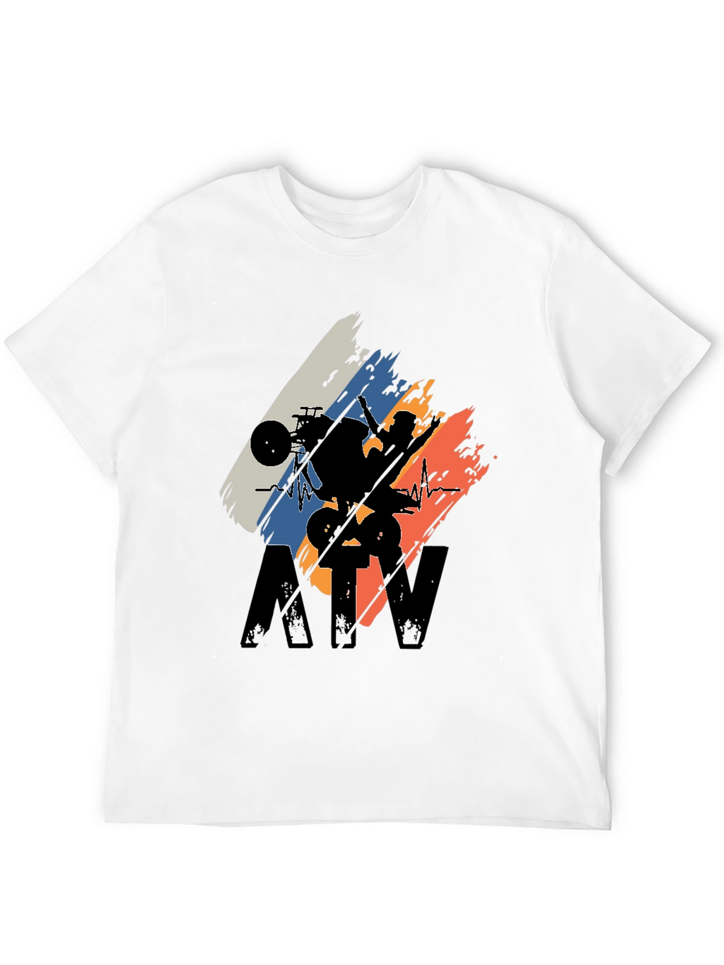 ATV Rider Silhouette Graphic Tee - Black