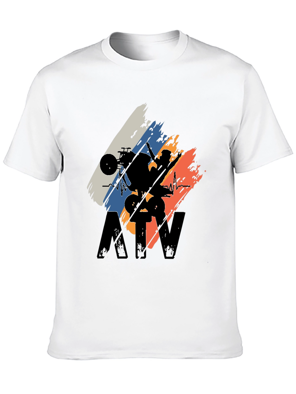 ATV Rider Silhouette Graphic Tee - Black