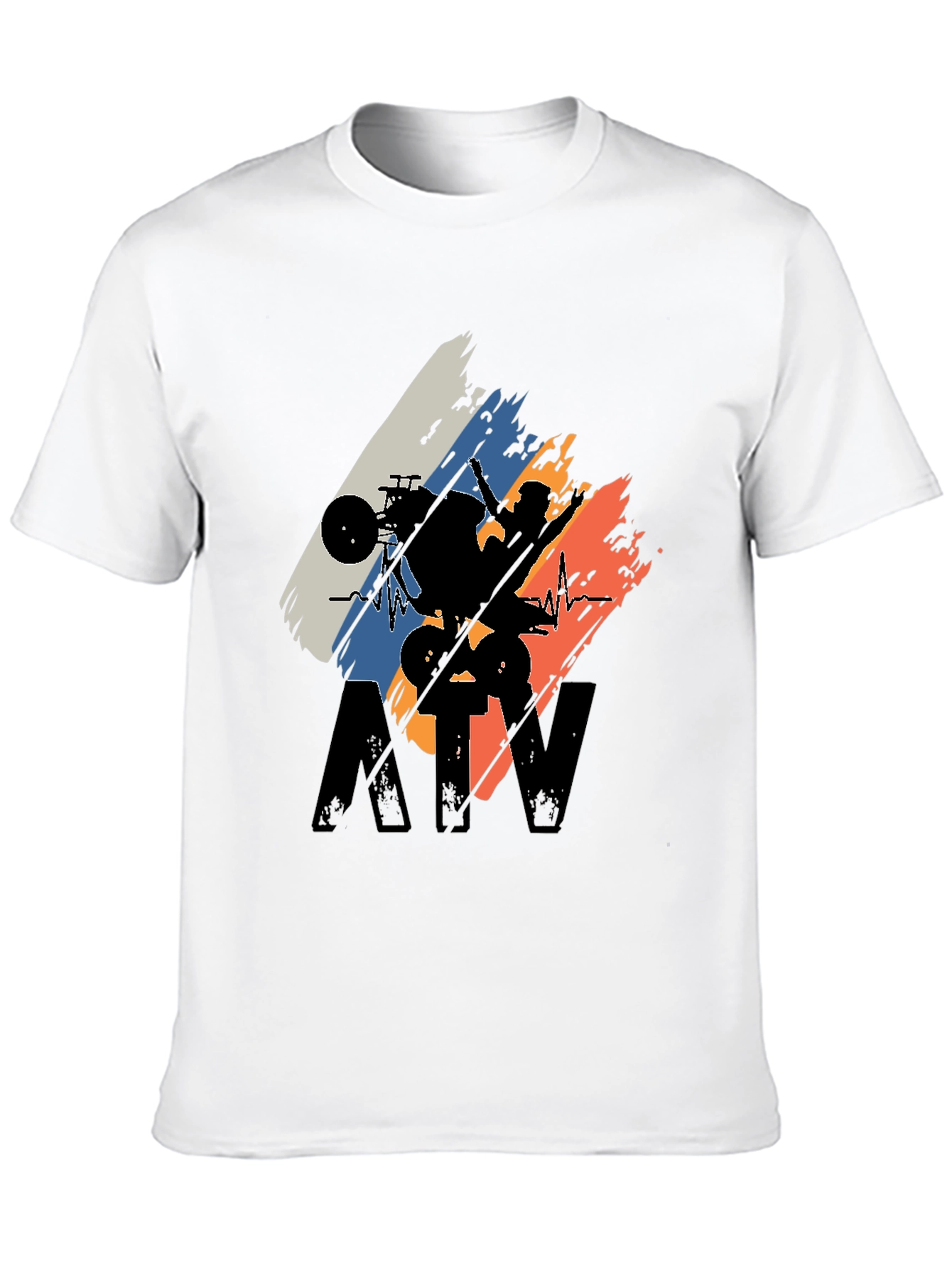 ATV Rider Silhouette Graphic Tee - Black