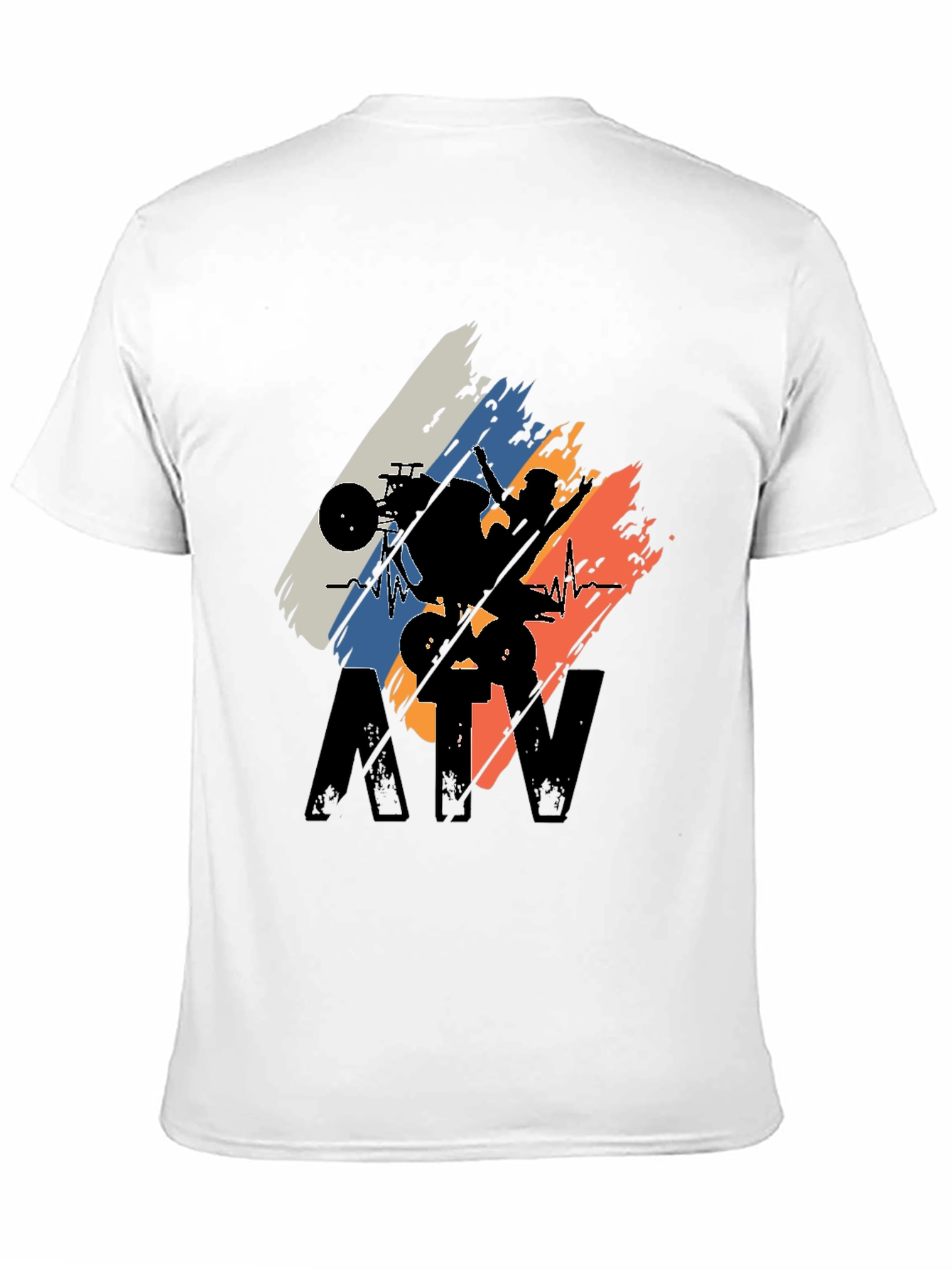 ATV Rider Silhouette Graphic Tee - Black