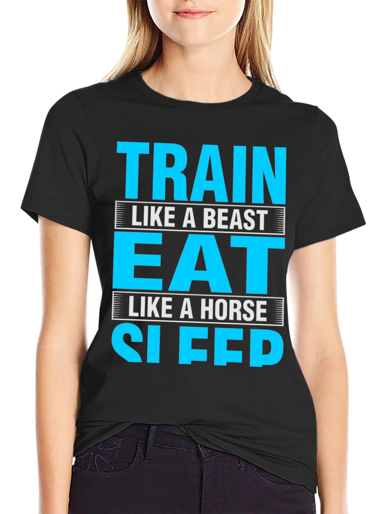 Train Eat Sleep Funny Gym Fitness T-Shirt