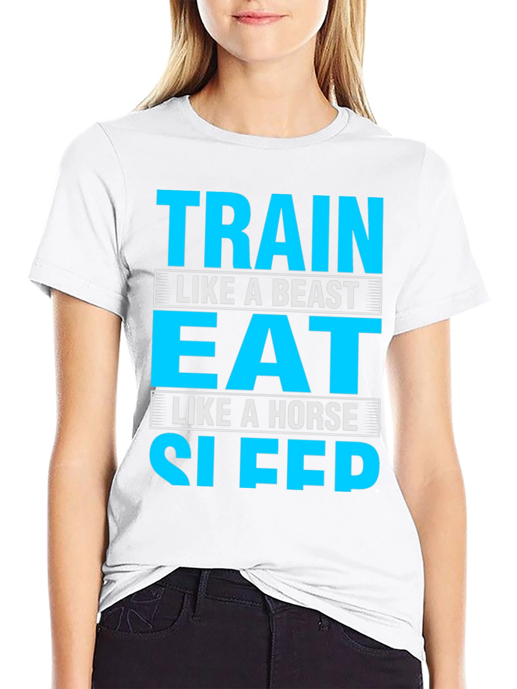 Train Eat Sleep Funny Gym Fitness T-Shirt