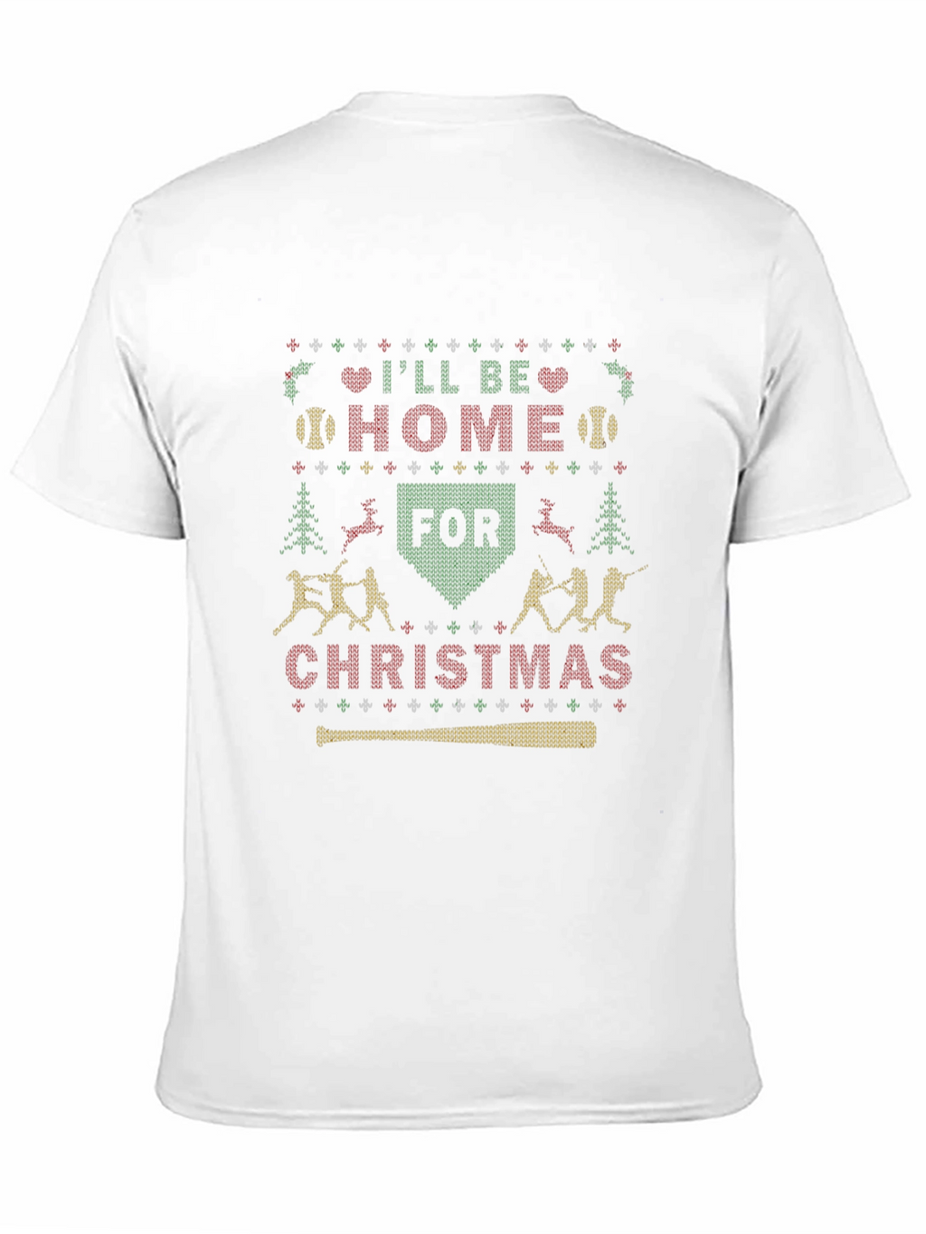 Baseball Christmas T-Shirt: Ill Be Home